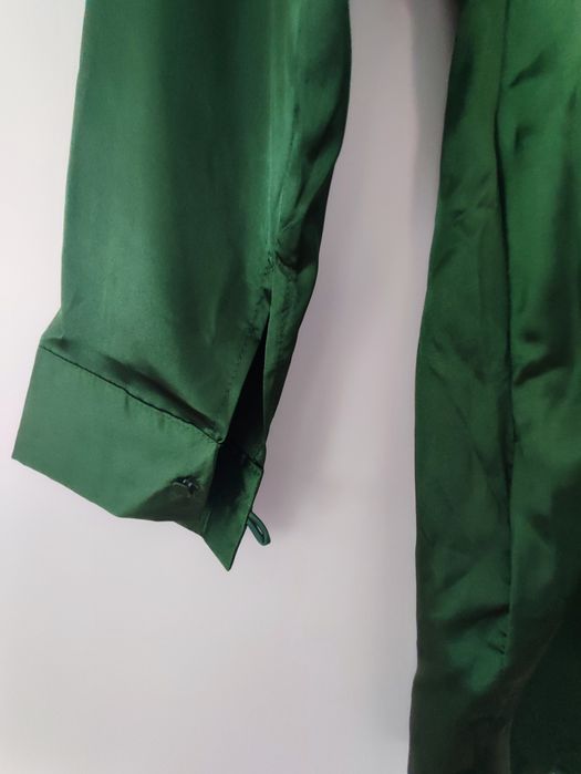 Vestido Acetinado Verde Shein