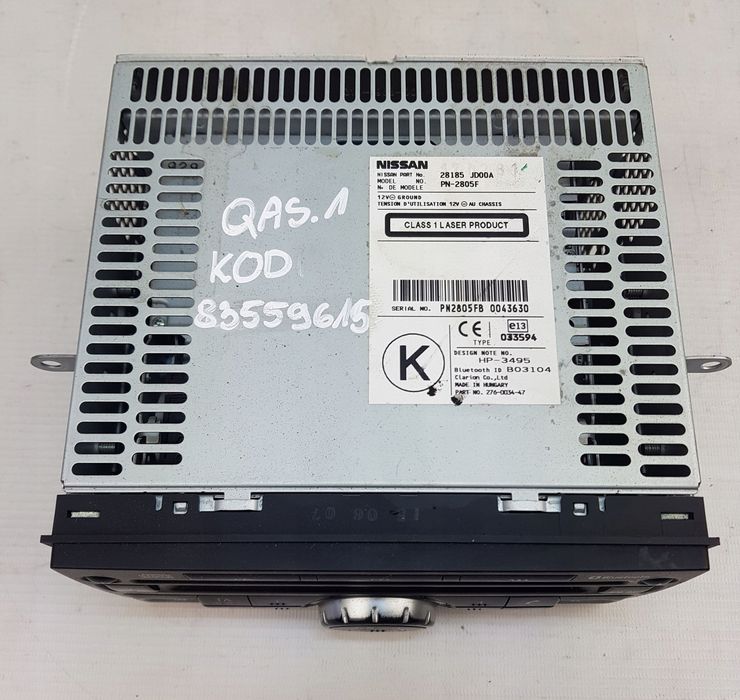 nissan qashqai radio cd bluetooth oryginalne