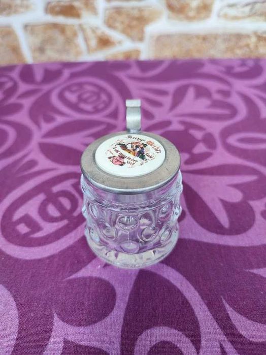 Скляні мінікухлі з цинковою кришкою. Німеччина BMF 40мл