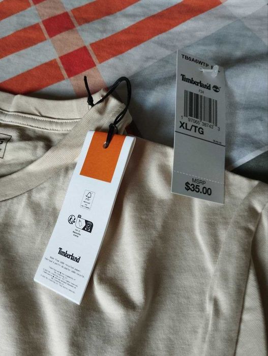 Timberland XL Оригинал Новый Логслив Футболка