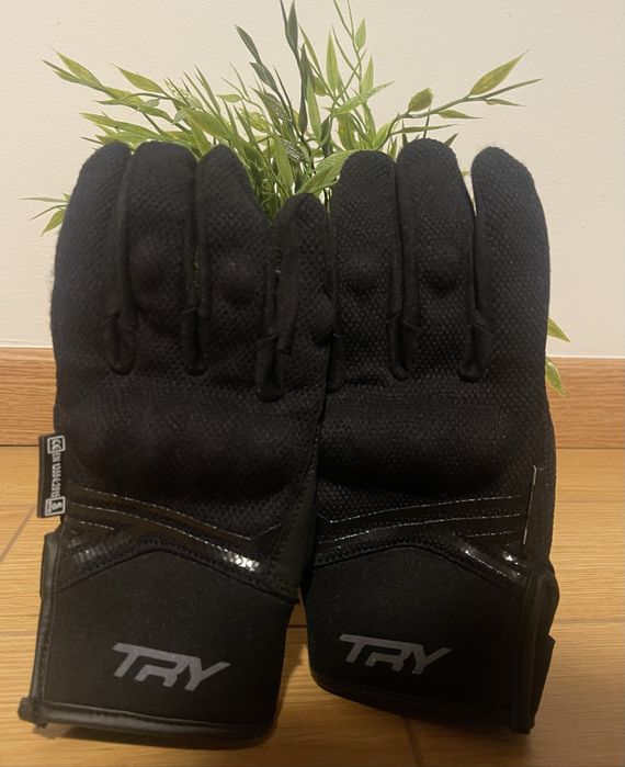 Luvas motard TRY by Casa das Peles. Tamanho XS.