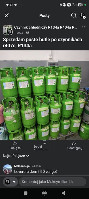 butle puste  r134a r407c