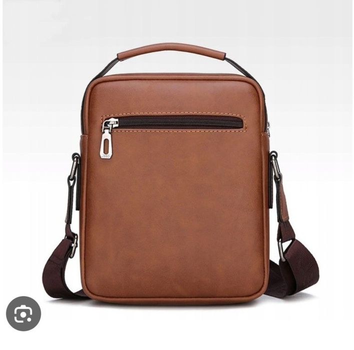 Torba męska Saszetka Nerka Brązowa skórzana