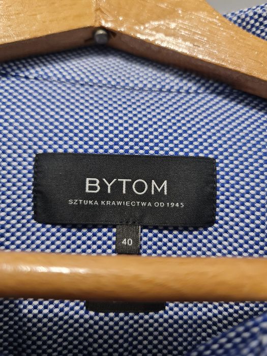 Koszula Bytom 40 nieiesko-biała, bawełna egipska, stan bardzo dobry