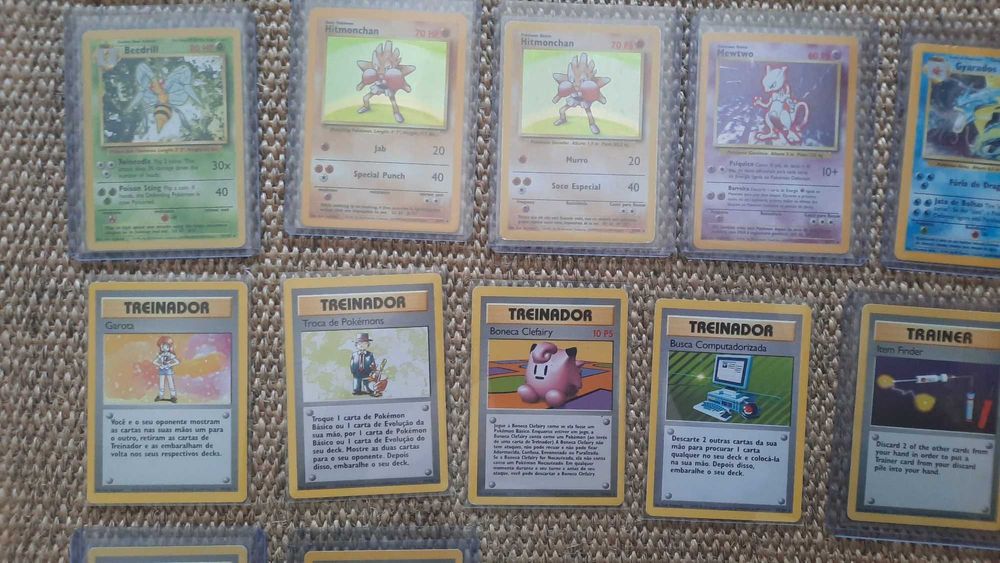 Cartas Pokémon Base Set / Jungle, Fossil, Team Rocket - Raras Português e Inglês - Near Mint / Excelentes / Bom estado