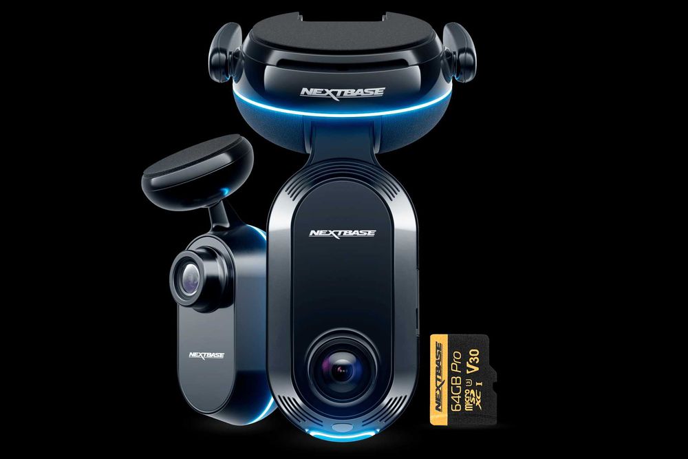 Kamera samochodowa Nextbase IQ 4K plus Nextbase Rear Cam (przód, tył, wnętrze) - NOWE, ZAFOLIOWANE
