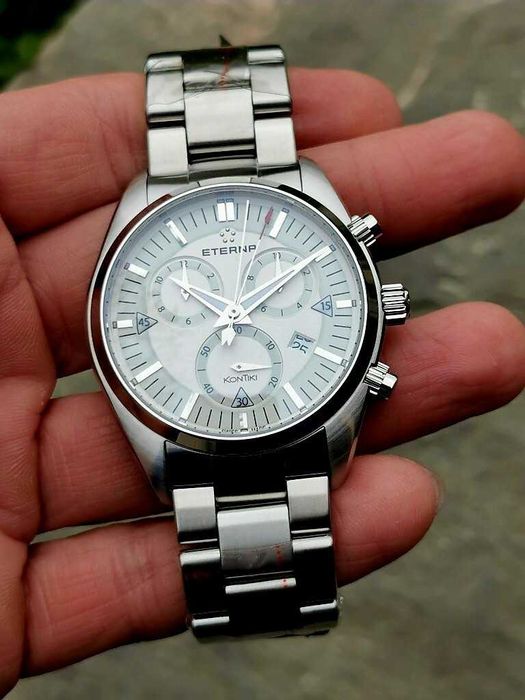 Eterna KonTiki Quartz Chronograph Panda | nieużywany | Full Set