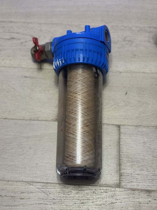 Korpus narurowy wstępny filtr wody 10 cali 3/4 + zawór kulkowy