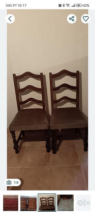 Conjunto de móveis de quarto em madeira maciça, com mais de 35 anos