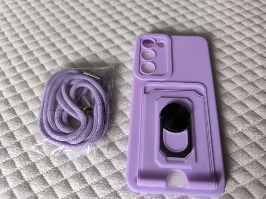 Etui na Samsung S23 Plus stand smycz pokrowiec ring silikonowe fiolet