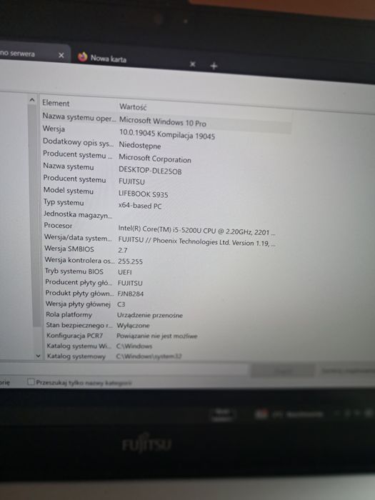 Laptop FUJITSU S935 | I5-5200U FHD | 8GB RAM | 256GB SSD