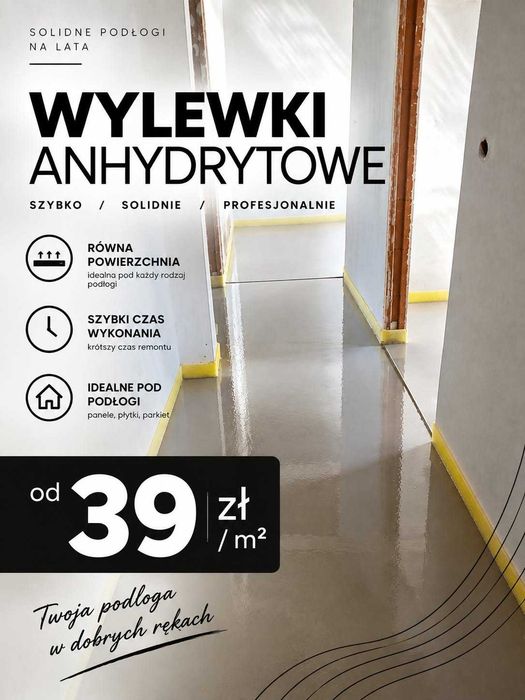 Wylewki anhydrytowe,płynny styropian,styrobeton,ogrzewanie podłogowe, instalacja WOD-KAN