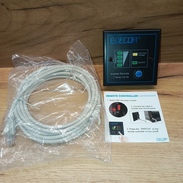 Pilot zdalnego sterowania EDECOA RJ45 4 metry długości tylko do falown