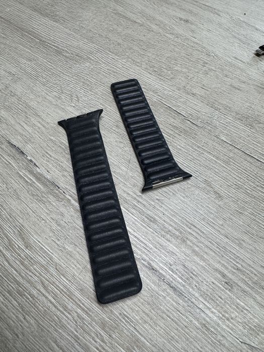 Apple Watch Leather Link S/M Midnight 42/44/45/49mm оригінал