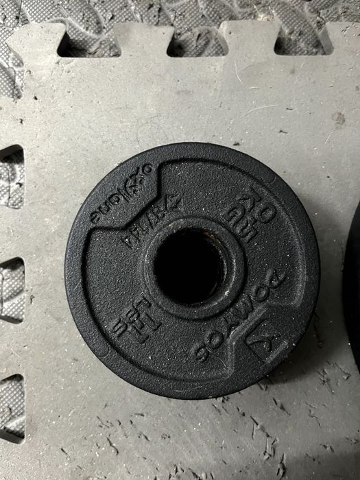 Discos de ferro de 0.5, 1 e 1,25 kg