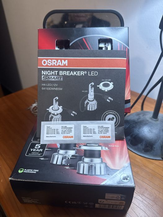 Par Lâmpadas LED H4 Osram Night Breaker SMART (+330% Brilho) – Legal p/ Estrada