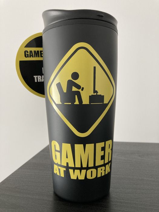 Gamer At Work stainless steel travel mug nova