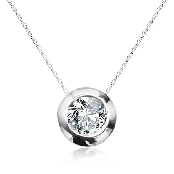 naszyjnik celebrytka z brylantem 0,15ct elegancki