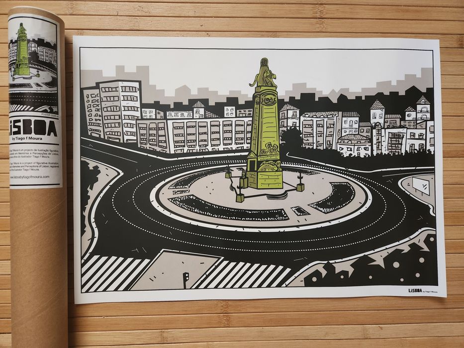 Desenho da Praça do Marquês de Pombal