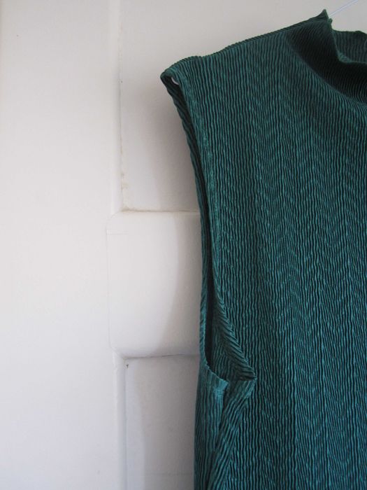 Blusa Verde M canelada e cintada Shein manga à cava