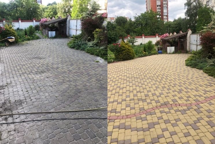 mycie kostki brukowej