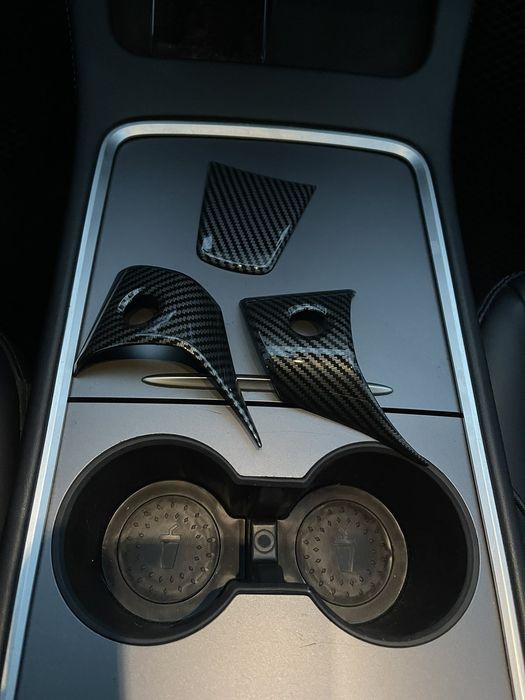 Tesla Y/3 - накладки на руль , карбон під лаком