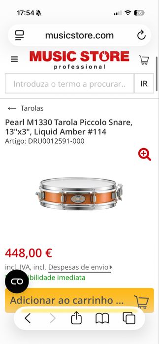 Tarola pearl piccolo