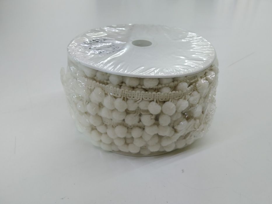 Fita Pompons 25mts Várias Cores