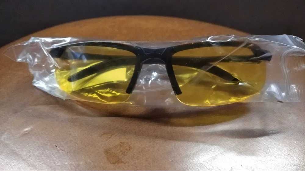 Óculos condução visão noturna lentes amarelas amarelo automovel ambar