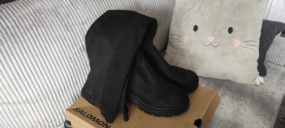 Buty kozaki wysokie muszkieterki tom tailor 41 zamszowe zamek