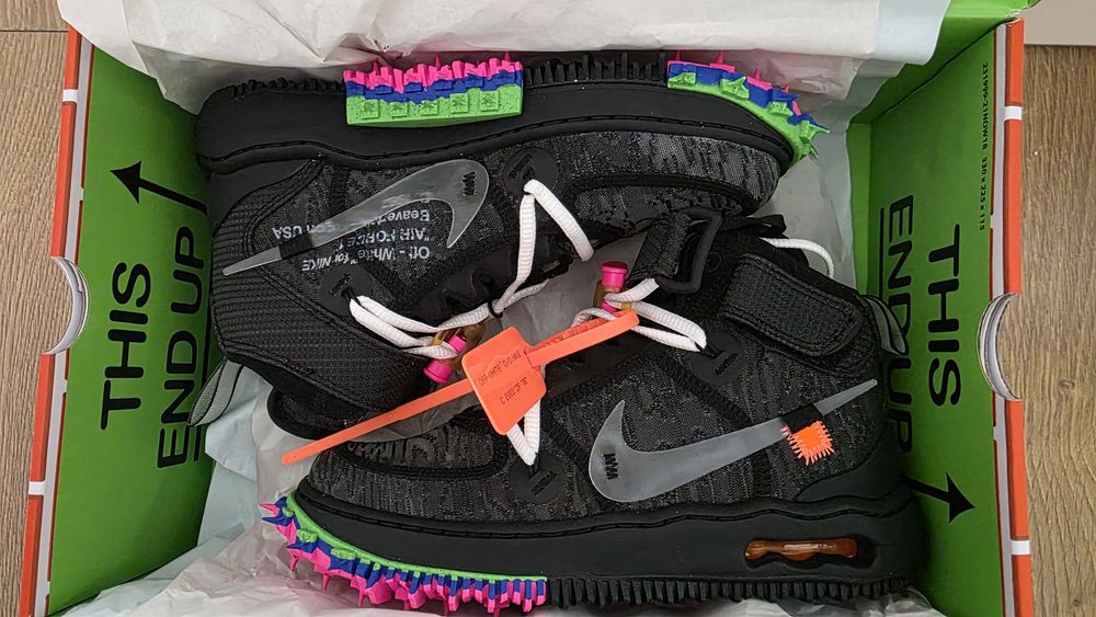 Nike x off-white air force 1 mid nowe, r.37.5  - 23.5cm