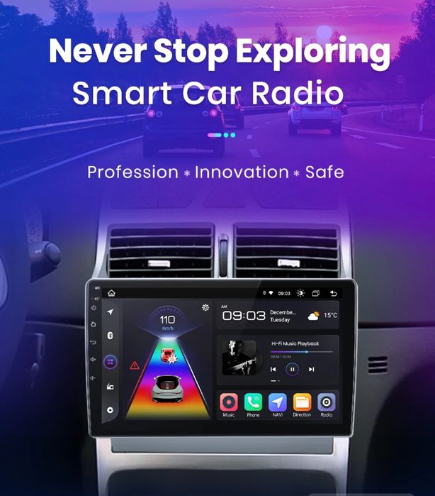 Rádio 9" android Peugeot 307 de 2002 a 2013 CARPLAY WIFI GPS Novo