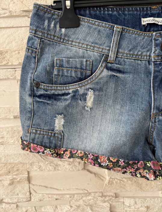Spodenki krótkie jeansowe damskie niebieskie L/40 Terranova