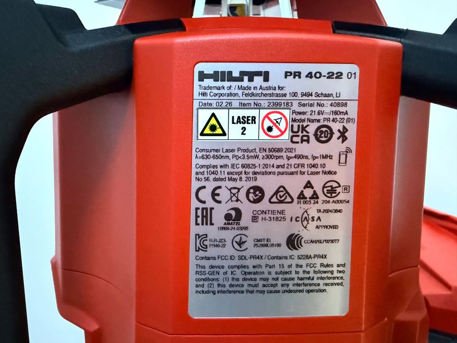 Niwelator laserowy HILTI NURON PR 40-22 NOWY statyw PRA 91 MEGA ZESTAW