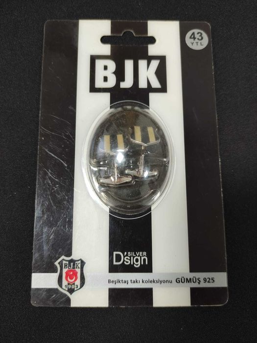 запонки серебро  Beşiktaş – Gümüş 925 в упаковке