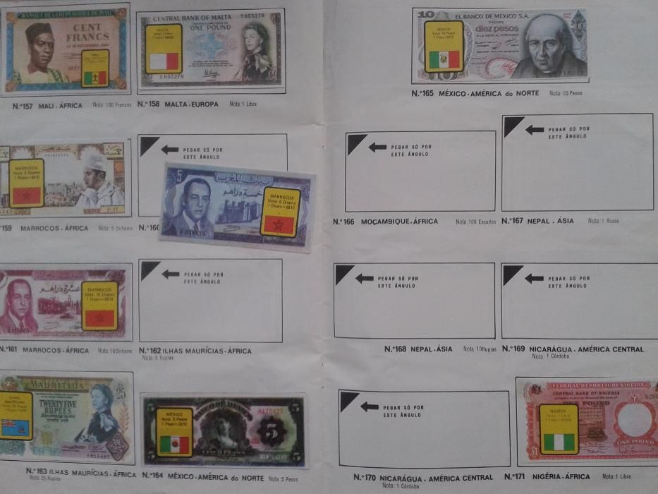 Notas de Banco de Todo o Mundo C/ 145 notas