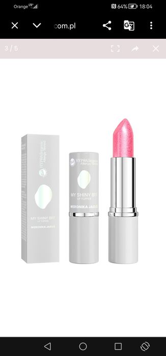 Hipoalergiczny Topper do ust My Shiny  BFF  Weronika Jaguś Pinky 02