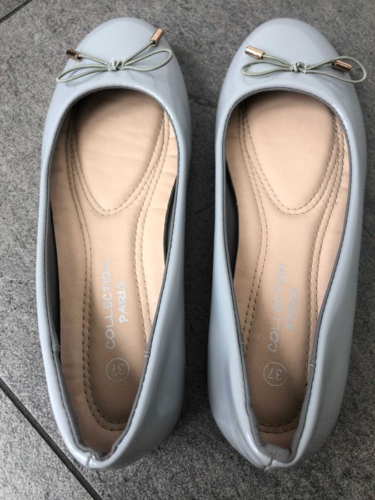 baleriny szare rozm. 37, jak nowe