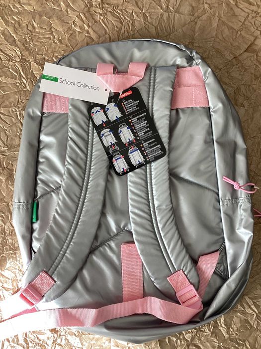 Mochila BENETTON Silver (30 x 46 x 14 cm)