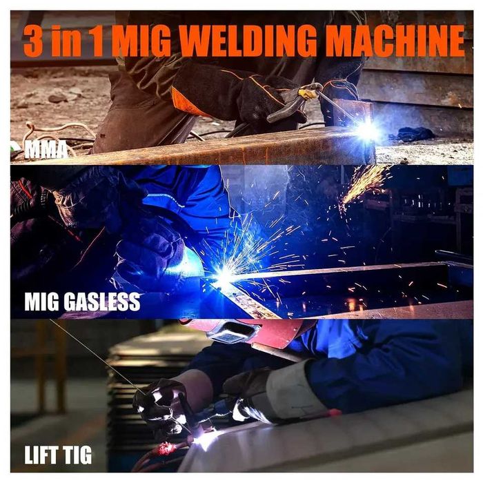D45-Máquina soldar 3 em 1 200A MIG (sem gás) MMA ARC TIG (com gás)