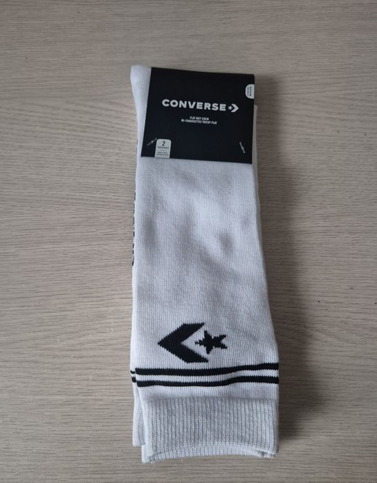 Skarpety Converse Białe 2pak  Długość 1/3 Łydki r. 43-46