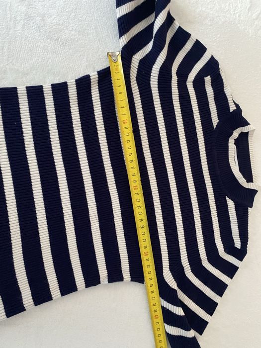 Sweter w paski prążek , półgolf, bawełniana bluzka m