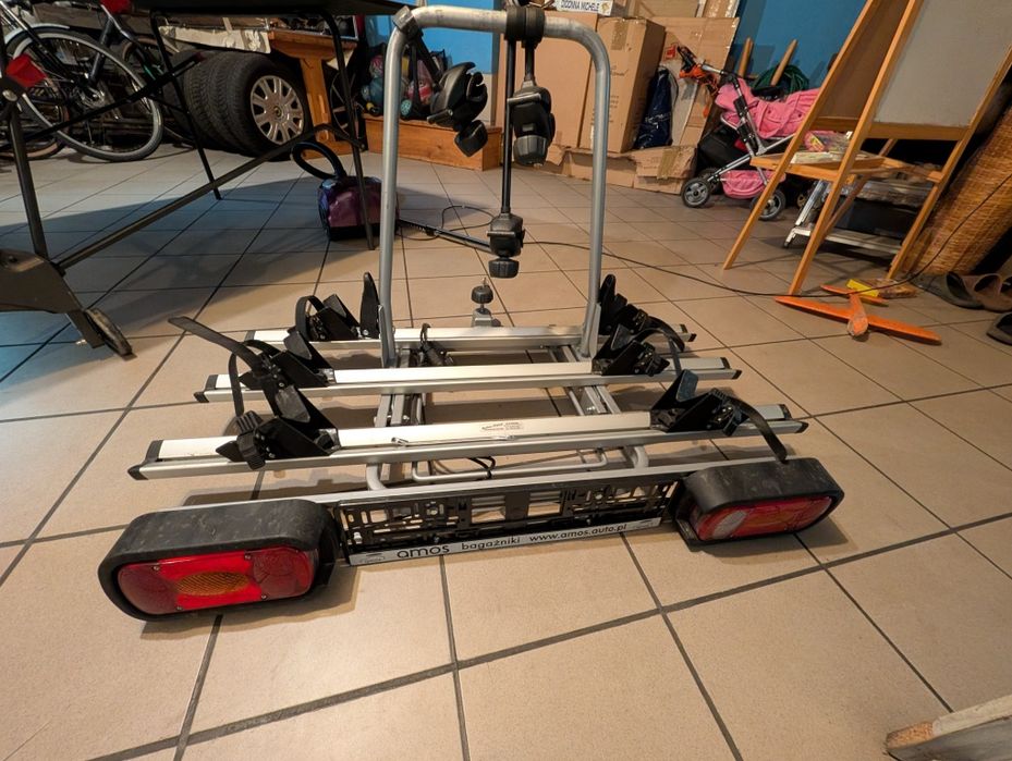Bagażnik rowerowy na hak platforma Amos Giro 3 odchylany