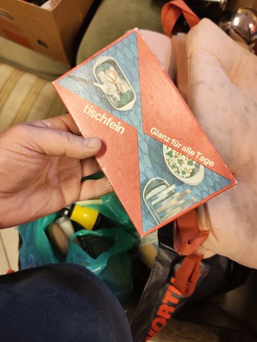 Stary półmisek na rybkę nierdzewny.