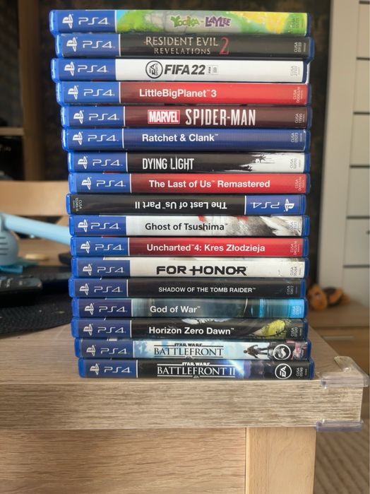 Zestaw 17 gier na PlayStation 4 (PS4) – hity, stan bardzo dobry