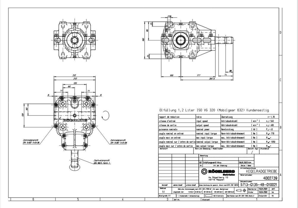 Przekładnia Rögelberg 5713-G135-4C-010021