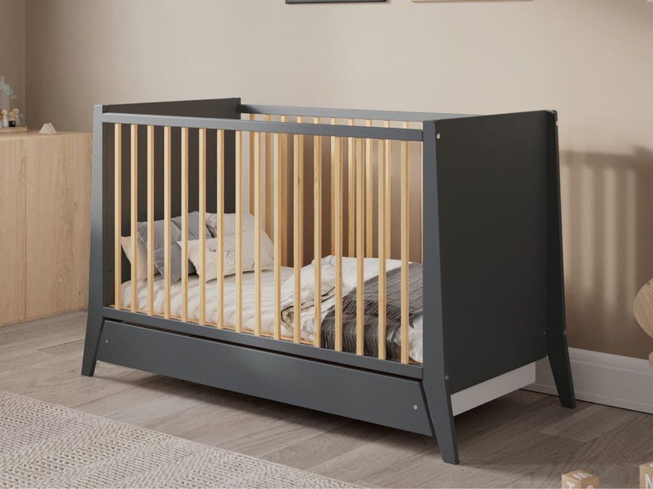 łóżeczko cosmo antracyt-sosna 120/60