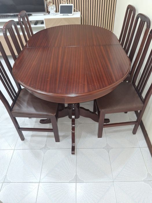 Mesa sala jantar + 6 cadeiras