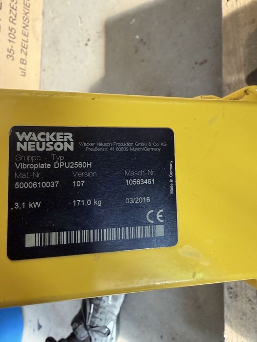 Zagęszczarka rewersyjna 171kg WACKER NEUSON DPU 2560