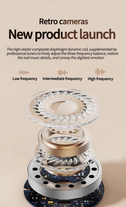 Auriculares bluetooth retro NOVOS!